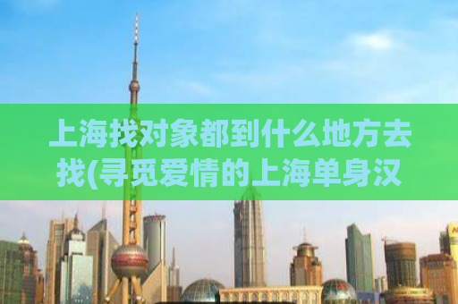 上海找对象都到什么地方去找(寻觅爱情的上海单身汉们最佳寻找之地)