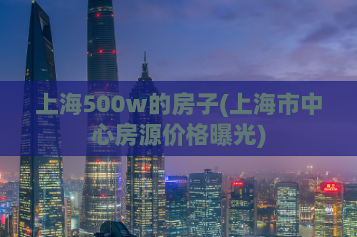 上海500w的房子(上海市中心房源价格曝光)