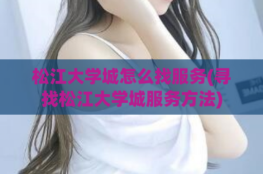 松江大学城怎么找服务(寻找松江大学城服务方法)