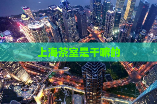 上海茶室是干嘛的
