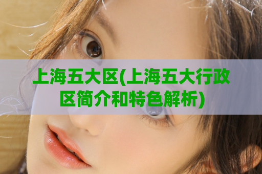 上海五大区(上海五大行政区简介和特色解析)