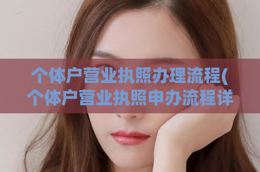 个体户营业执照办理流程(个体户营业执照申办流程详解)