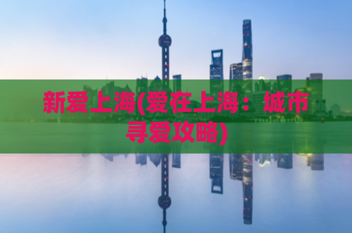 新爱上海(爱在上海：城市寻爱攻略)