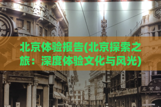 北京体验报告(北京探索之旅：深度体验文化与风光)