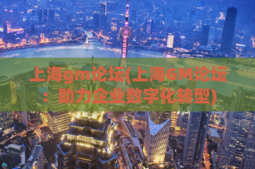 上海gm论坛(上海GM论坛：助力企业数字化转型)