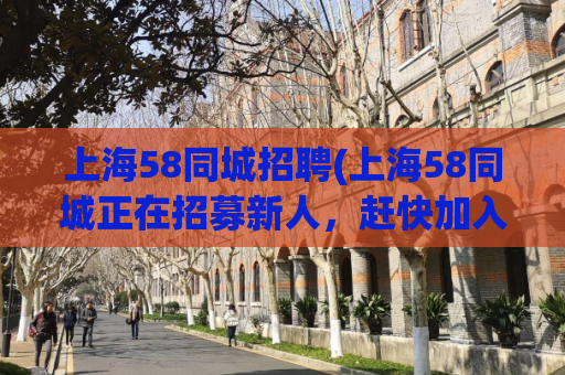上海58同城招聘(上海58同城正在招募新人，赶快加入我们！)