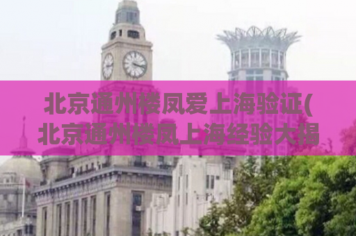 北京通州楼凤爱上海验证(北京通州楼凤上海经验大揭秘！)