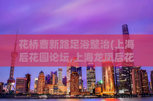 花桥曹新路足浴整治(上海后花园论坛,上海龙凤后花园)
