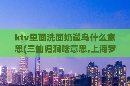 ktv里面洗面奶遛鸟什么意思(三仙归洞啥意思,上海罗秀路鸡店太多2020)