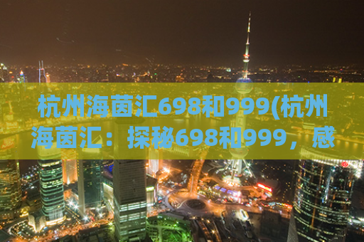 杭州海茵汇698和999(杭州海茵汇：探秘698和999，感受城市新时代)