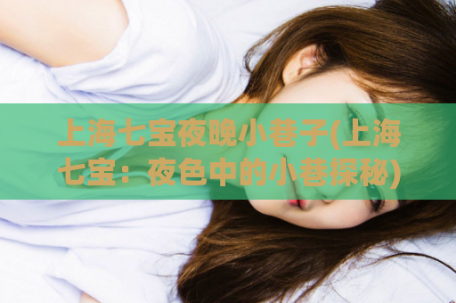 上海七宝夜晚小巷子(上海七宝：夜色中的小巷探秘)