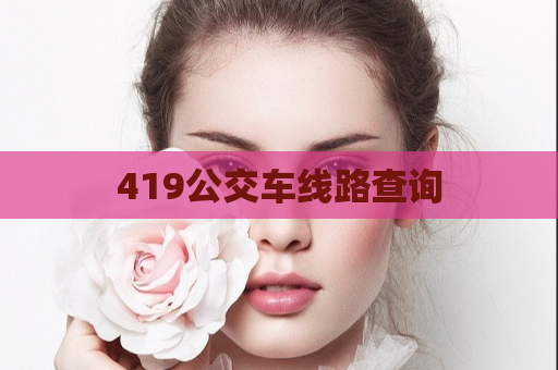 419公交车线路查询